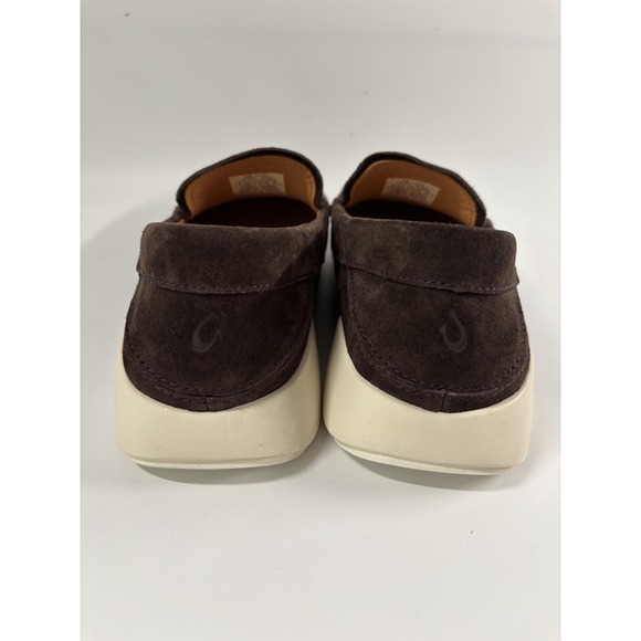 OluKai Ka'a Loafer Shoes Mens Size 15 Brown Leather Suede Slip On Comfort - Picture 4 of 7
